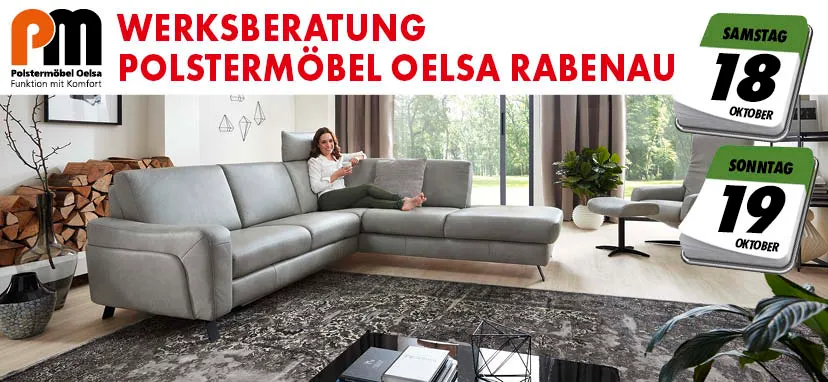 PM Polstermöbel Oelsa, Funktion mit Komfort, Werksberatung Polstermöbel Oelsa Rabenau, Samstag, 18. Oktober, Sonntag 19. Oktober 2025